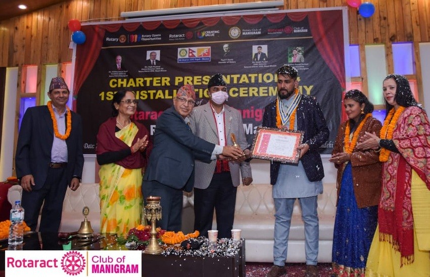 रोट्रयाक्ट क्लव अफ मणिग्रामको अध्यक्षमा बस्याल