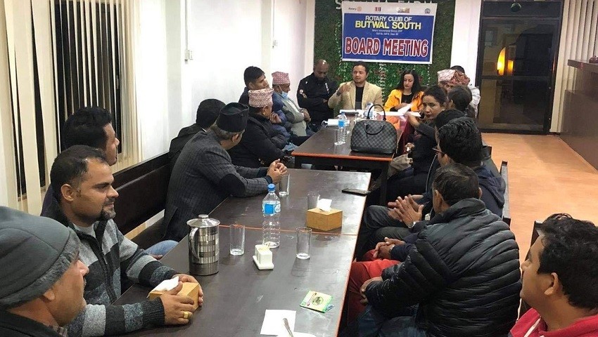 रोटरी क्लव अफ बुटवल साउथको अध्यक्षमा धिताल,नयाँ बोर्ड सर्वसम्मत चयन