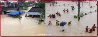भारी बर्षाले तराईक्षेत्र डुबानमा,अधिकांश सडक अवरुद्ध (फाेटाेफिचर)