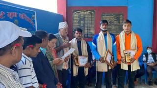 बागलुङ गलकोटका भलिवल खेलाडी सम्मानित
