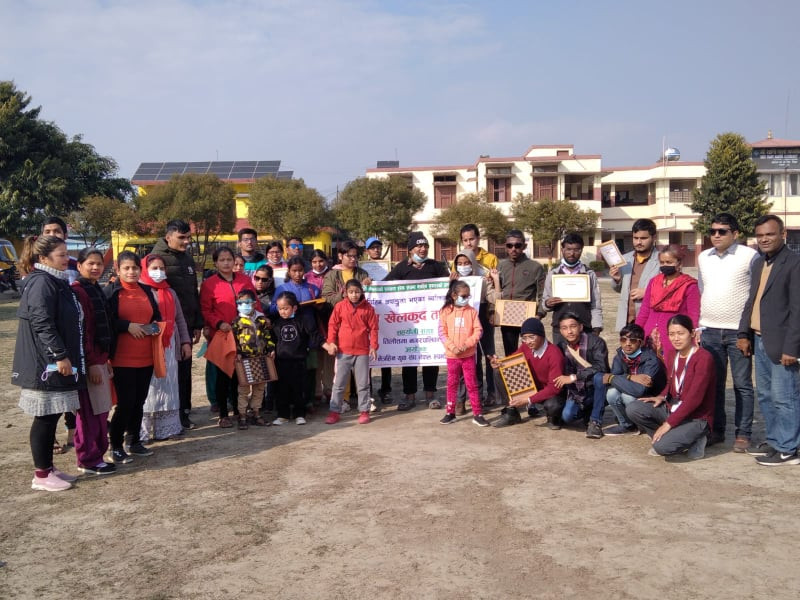 दृष्टिबिहिन-अपाङ्गता भएका व्यक्तिका लागि चेस तालिम