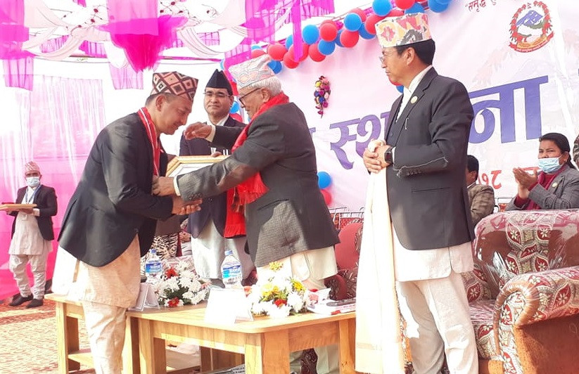 बुटवल उवा संघलाइ लुम्बिनी प्रदेश सरकारद्वारा ‘समाजसेवा श्री पदक’ प्रदान