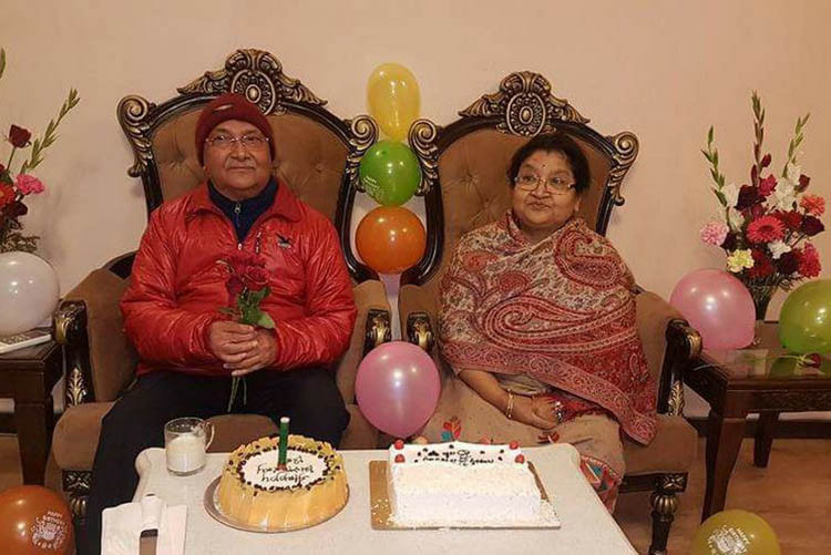 एमाले अध्यक्ष तथा पूर्वप्रधानमन्त्री केपी शर्मा ओली  ७१ वर्षमा