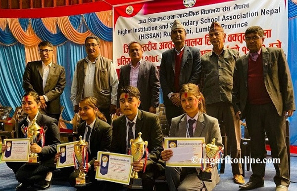 हिसान रुपन्देहीको वक्तृत्वकलामा १६ जना सहभागि,न्यु हाेराइजनकी गरिमा प्रथम