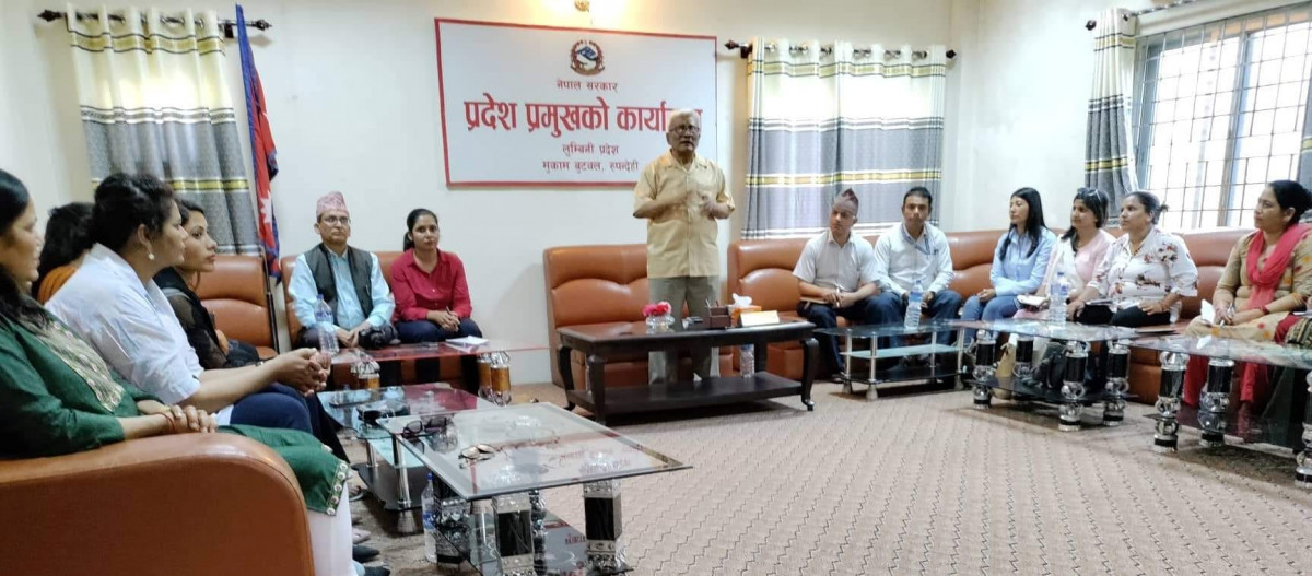 पत्रकारिता देशको सम्मानित पेशा हाे, हिंसा र असमानता विरुद्ध पत्रकार महिलाहरु लाग्नुस् : प्रदेश प्रमुख शेरचन 