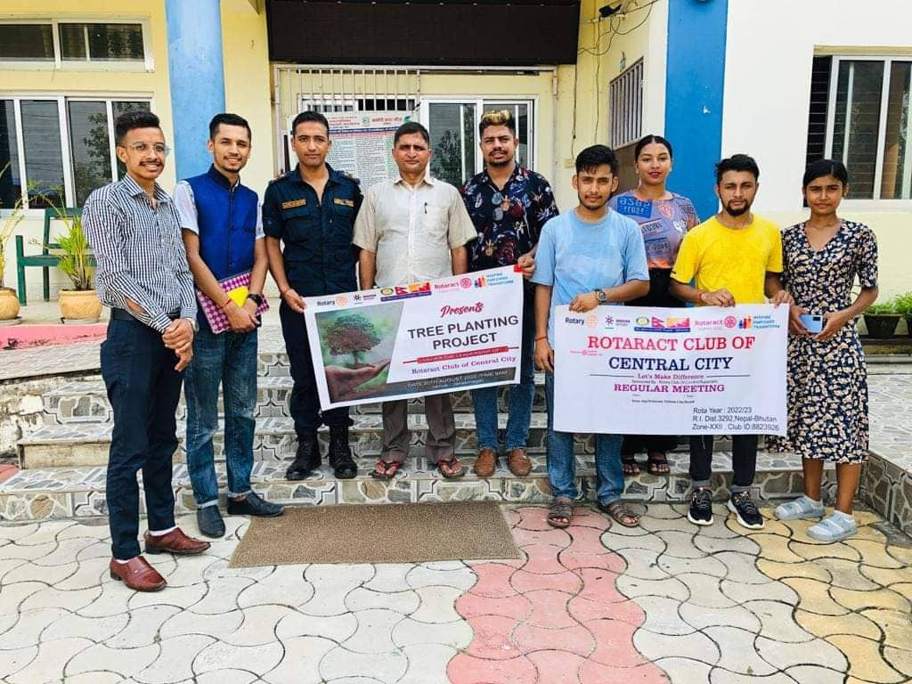 रोटर्याक्ट क्लव अफ सेन्ट्रल सिटीद्वारा वृक्षरोपण