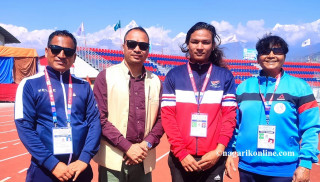 डिस्कस थ्रोमा लुम्बिनीकी संगिता अधिकारीले जितिन् पहिलाे स्वर्ण