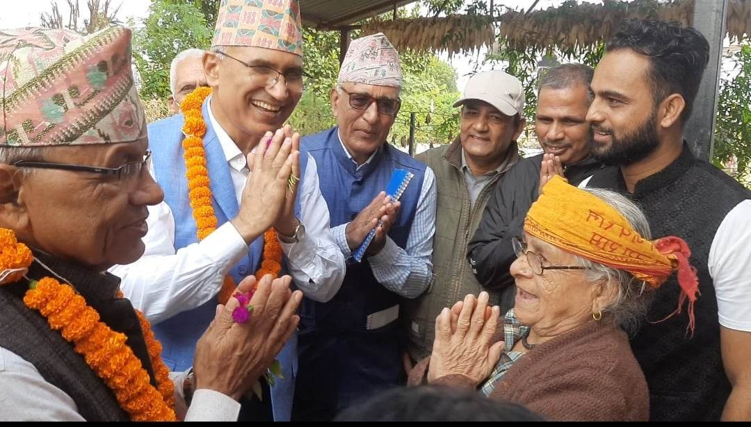 विष्णु पौडेलले घरदैलाेमा भने-‘मेडिकल कलेज स्थापनापछि तिलोत्तमाले फड्को मार्छ’