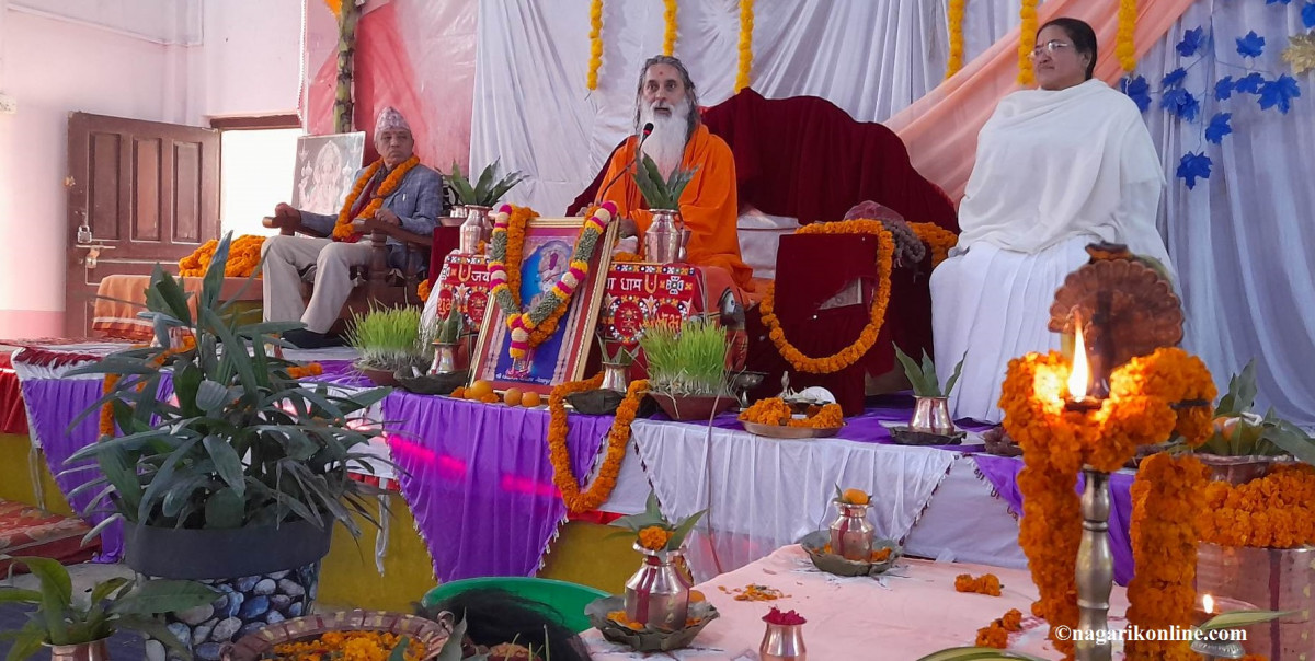 स्वामिनारायण मुक्तिनाथ धाममा श्रीमद्भभागवत पुराण प्रवचन,भविष्य पुराण अनुष्ठान सुरू (फाेटाेफिचर)