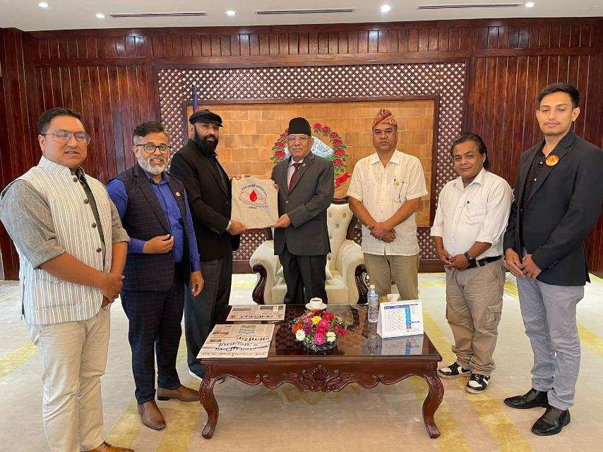 विरामीले नि:शुल्क रगत पाउने व्यवस्था गर्न प्रधानमन्त्रीलाई ज्ञापनपत्र