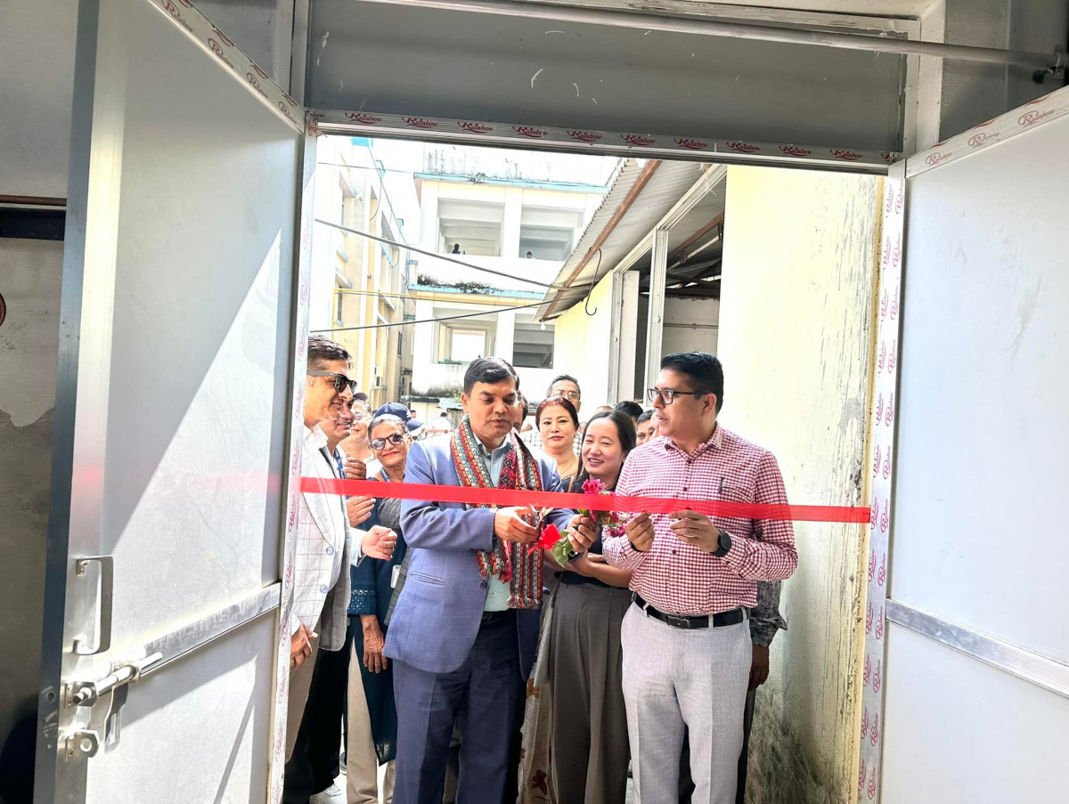 एनआरएनएद्वारा निर्मित अक्सिजन प्लान्ट भरतपुर अस्पताललाइ हस्तान्तरण 