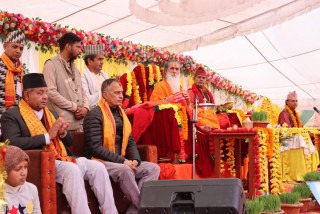 मुक्तिनाथधाममा श्रीमद्भागवत प्रवचन विश्व कल्याण महायज्ञ शुरु (फोटो फिचर)