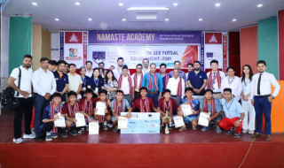 नमस्ते एकेडेमीेमा सम्पन्न एसईई फुटसलको उपाधि थिम्जे ब्रदर्सलाई