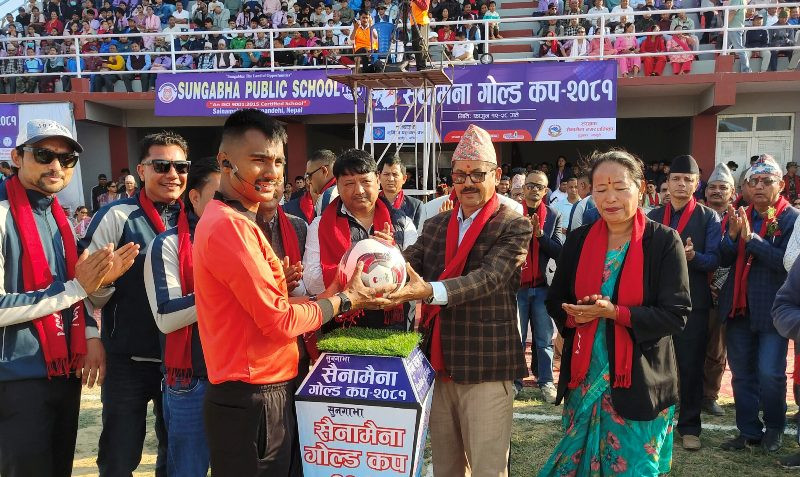 आयोजक मुर्गिया फुटवल क्लव सुनगाभा सैनामैना गोल्डकपको सेमिफाइनमा प्रवेश