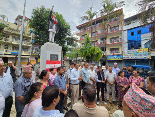 बीपीको स्मृति दिवसमा बृक्षरोपण तथा  शालिकमा माल्यार्पण