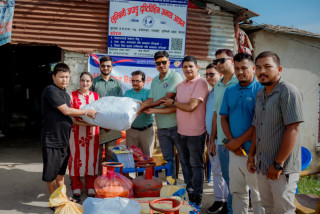 अष्ट्रेलियाबाट गिता पन्थीको सहयोगमा बुटवलको आश्रममा खाद्यान्न सहयोग