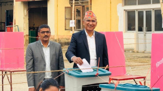 रुपन्देही २ का एमाले उम्मेदवार विष्णु पौडेलले गरे बुटवल ८ बाट मतदान