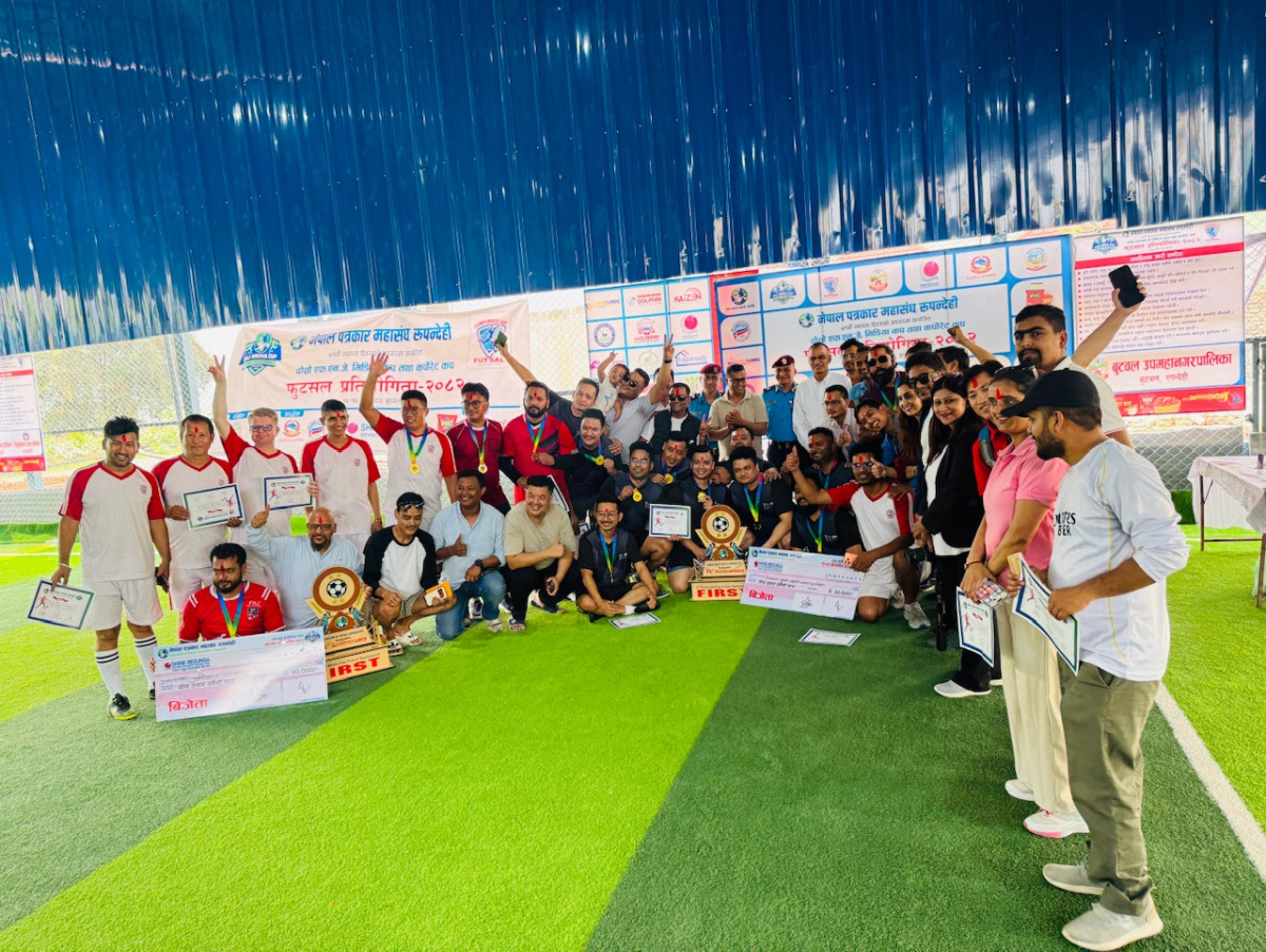 एफ एन जे मिडिया कप फुटसल : ग्लोबल आवाज र कर्पोरेटमा नेपाल युवा उद्यमी मञ्च बिजयी