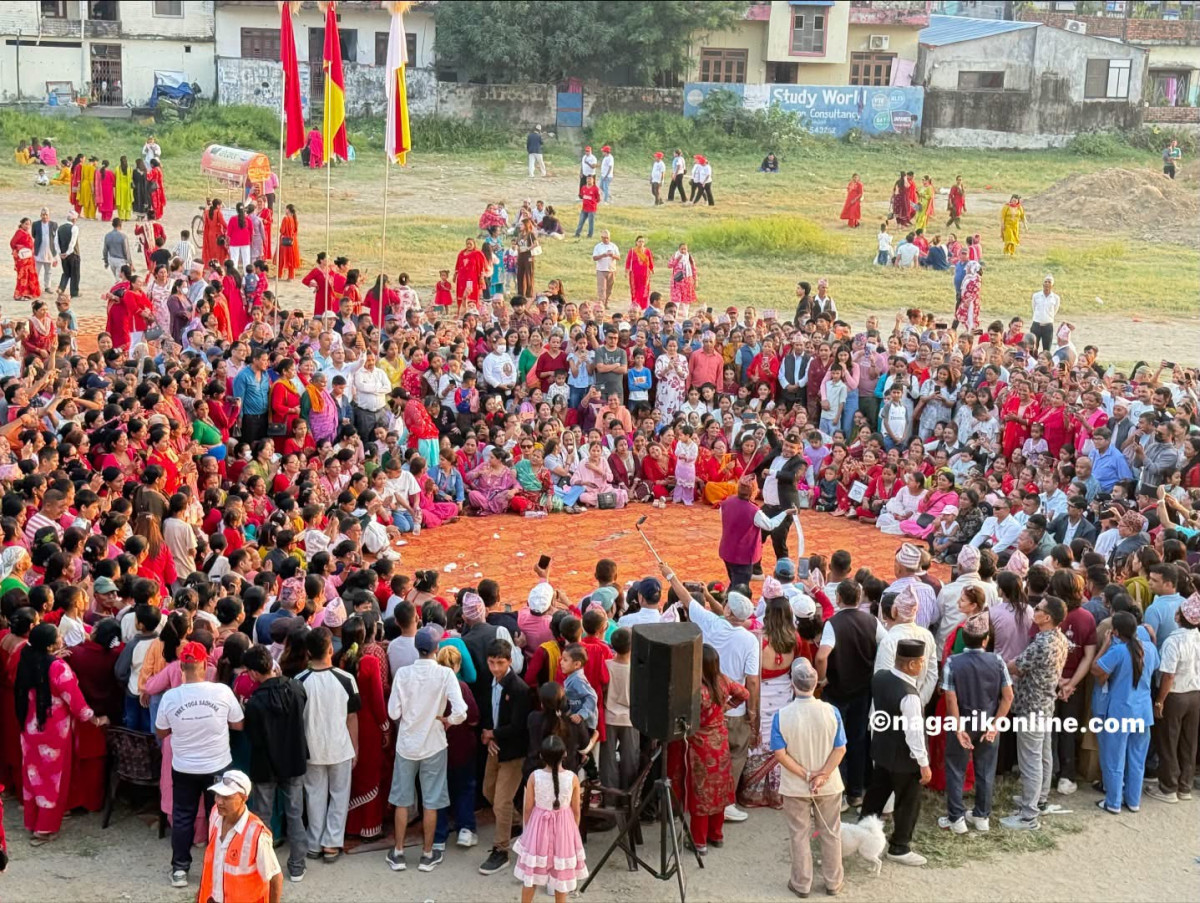 बुटवलको देवीनगरमा र नयाँगाउंमा सरांय नाच सम्पन्न